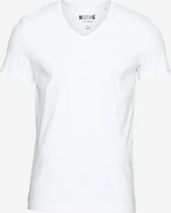 Mustang T-shirts Shirt Aaron V Heren Wit