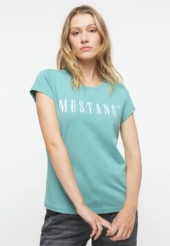 Mustang T-Shirt Print - Blau -Mustang Verkoop 40cfc006cf4c485baaa9a39185f143ca