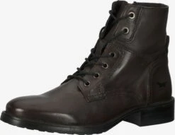 Mustang Enkellaarsjes Veterlaarsjes Dames Donkerbruin