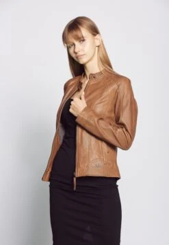 Mustang Leren Jassen Tussenjas Dames Cognac -Mustang Verkoop 44c8dd13940d52aa8d5b748cfabb1574