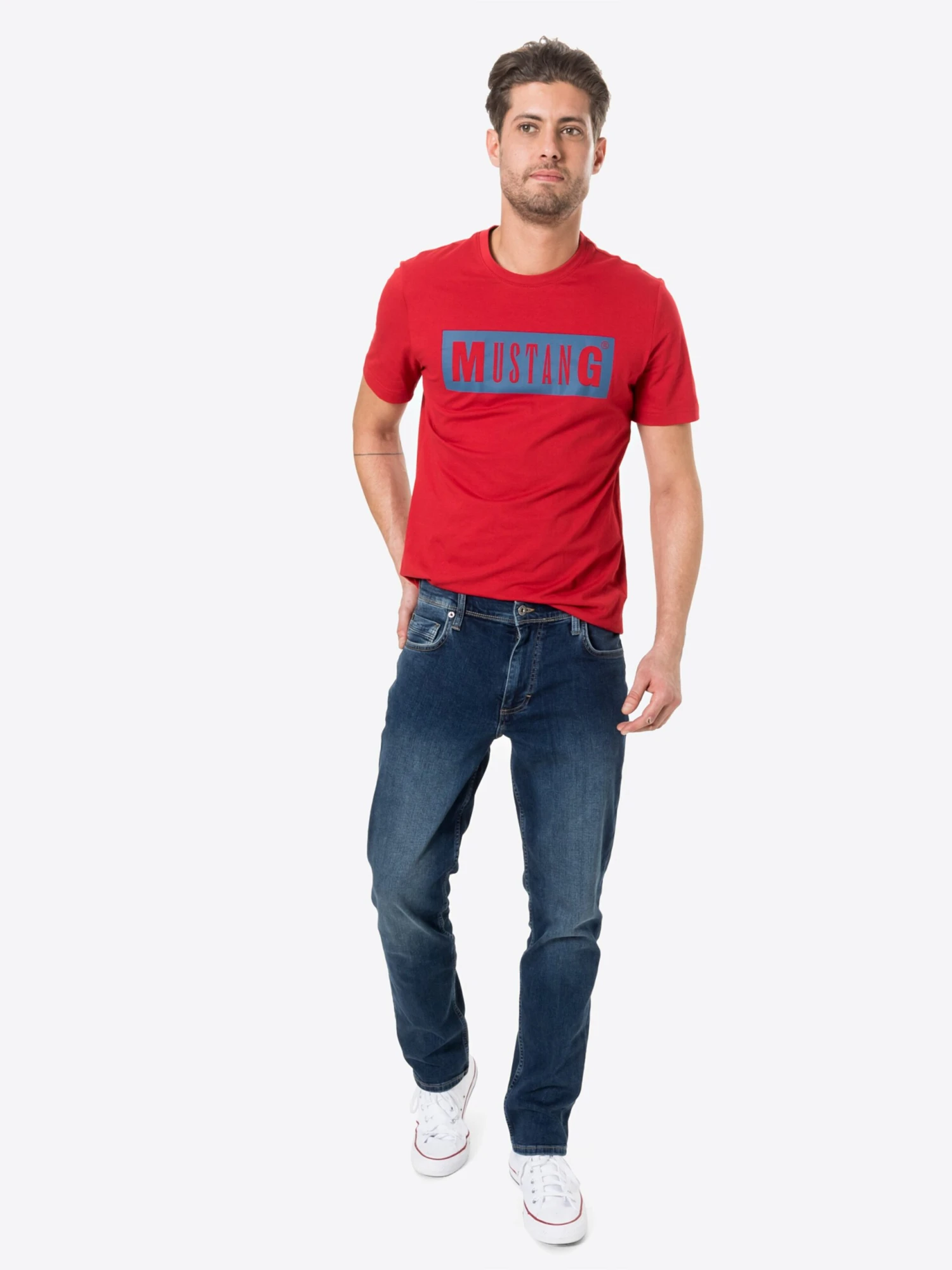 Mustang Straight Regular Jeans Washington Heren Donkerblauw 11 Mustang Straight Regular Jeans Washington Heren Donkerblauw - Afbeelding 9