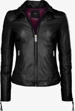 Mustang Leren Jassen Tussenjas Koga Dames Zwart