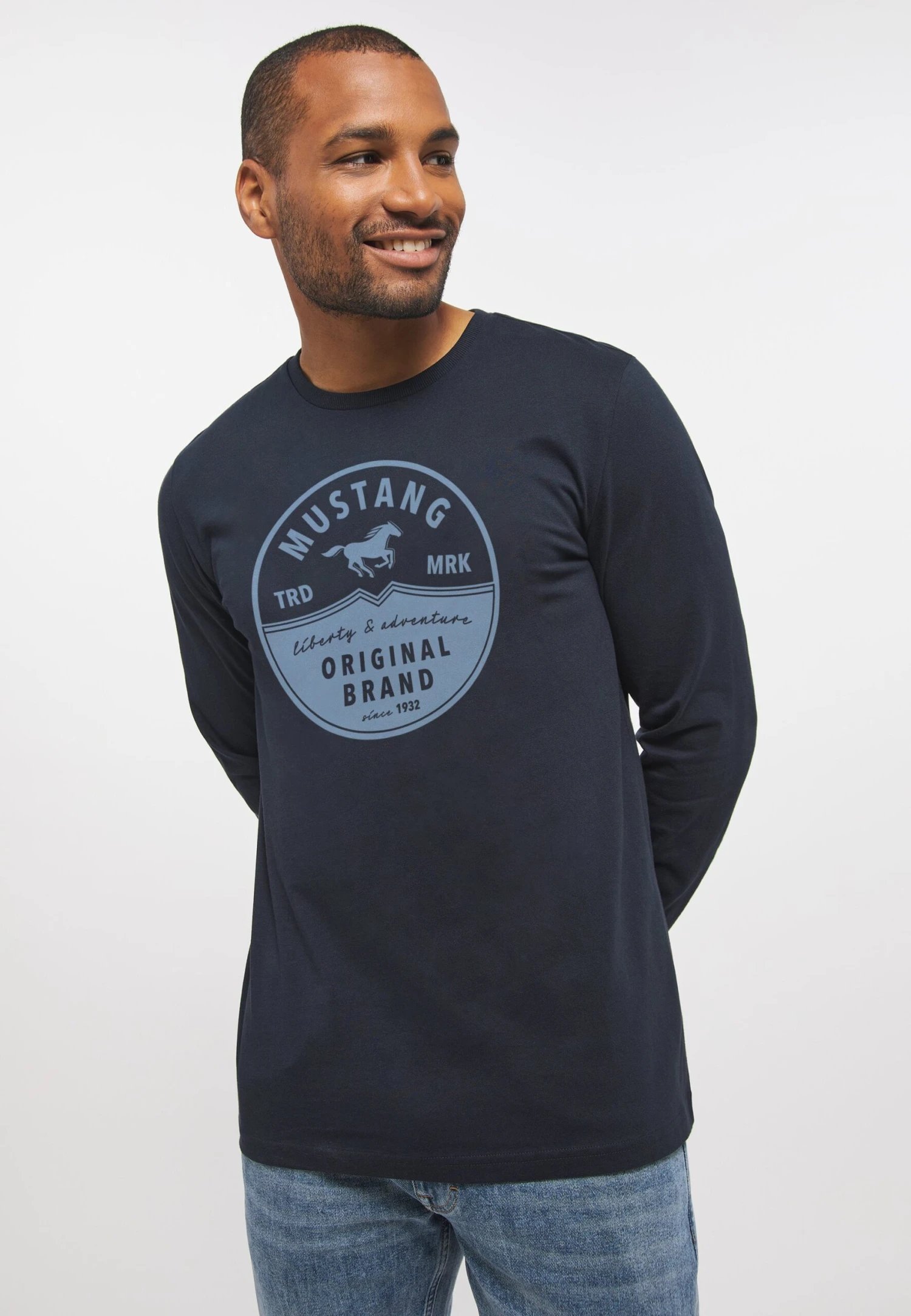Mustang Longsleeve - Blau 3 Mustang Longsleeve - Blau