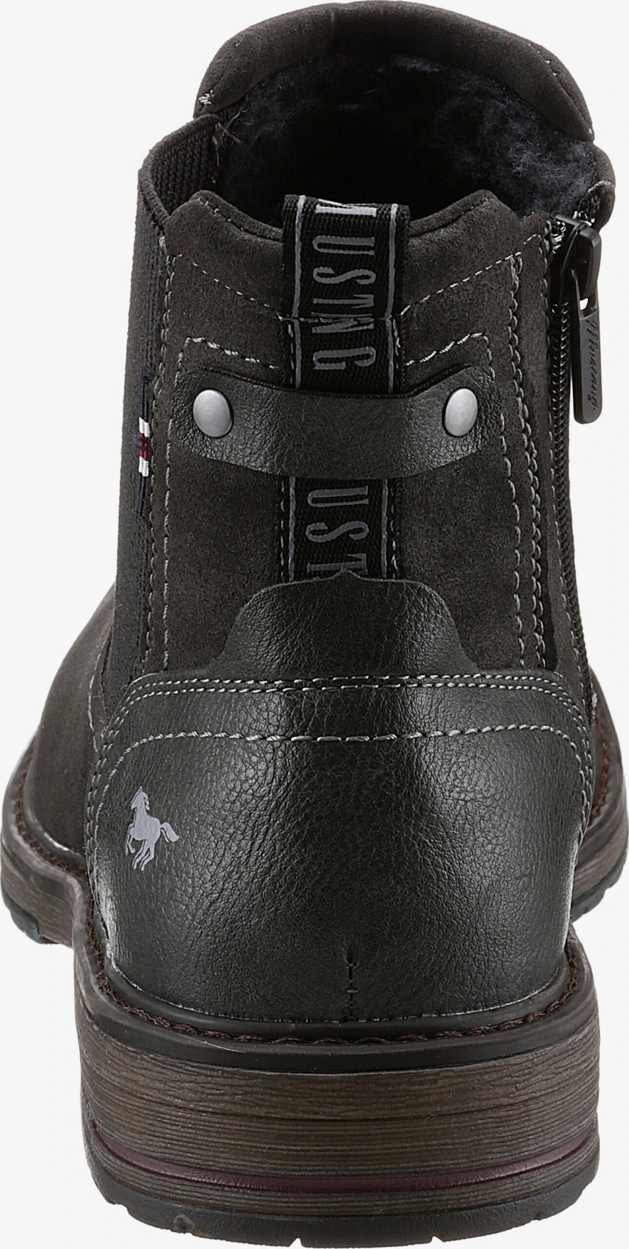 Mustang Enkelboots Chelsea Boots Heren Donkergrijs 4 Mustang Enkelboots Chelsea Boots Heren Donkergrijs - Afbeelding 2