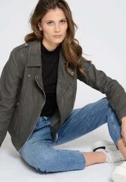 Mustang Leren Jas - Dark Grey -Mustang Verkoop 4dc1e491b09340019c55577dbb314344