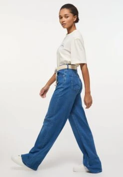 Mustang Style Luise Wide Leg - Relaxed Fit Jeans - Blau -Mustang Verkoop 4dd63818a2514601b6c40acf5b063807