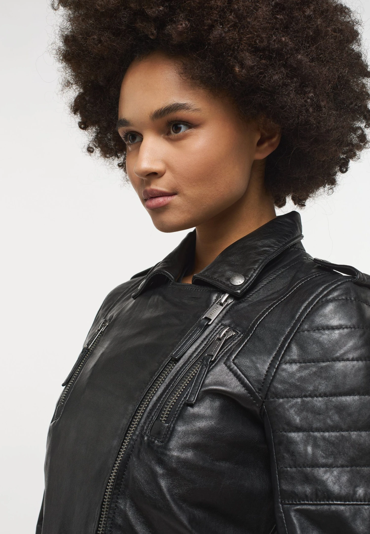 Mustang Leren Jas - Schwarz 5 Mustang Leren Jas - Schwarz - Afbeelding 3