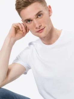 Mustang T-shirts Shirt Heren Wit -Mustang Verkoop 57e4bd71db7553b8647f050e8fdd5174