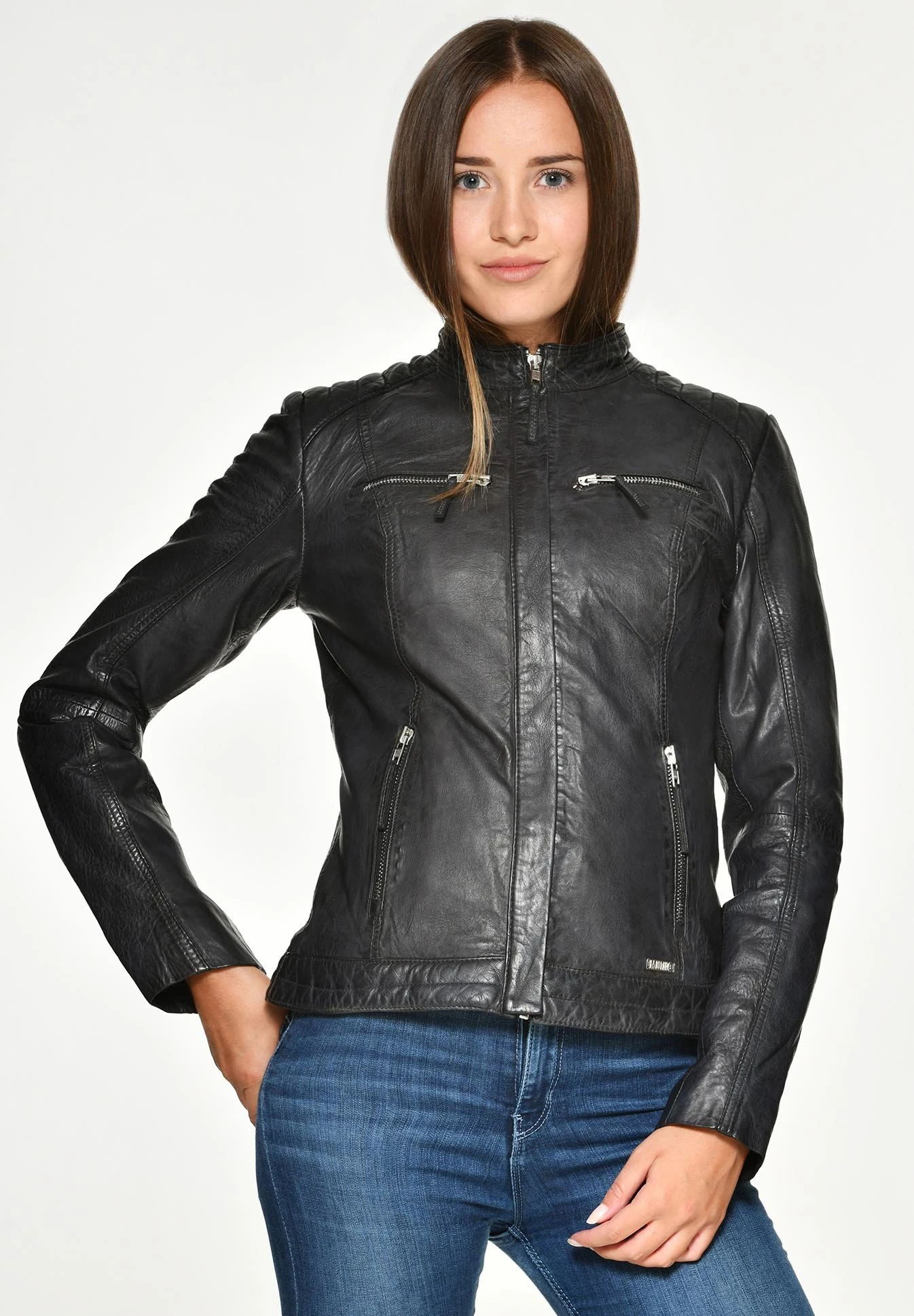 Mustang Leren Jas - Graphite 3 Mustang Leren Jas - Graphite