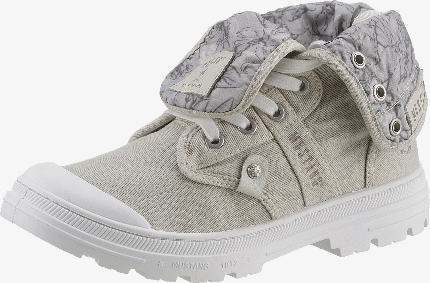 Mustang Enkellaarsjes Veterlaarsjes Dames Camel / Taupe 3 Mustang Enkellaarsjes Veterlaarsjes Dames Camel / Taupe