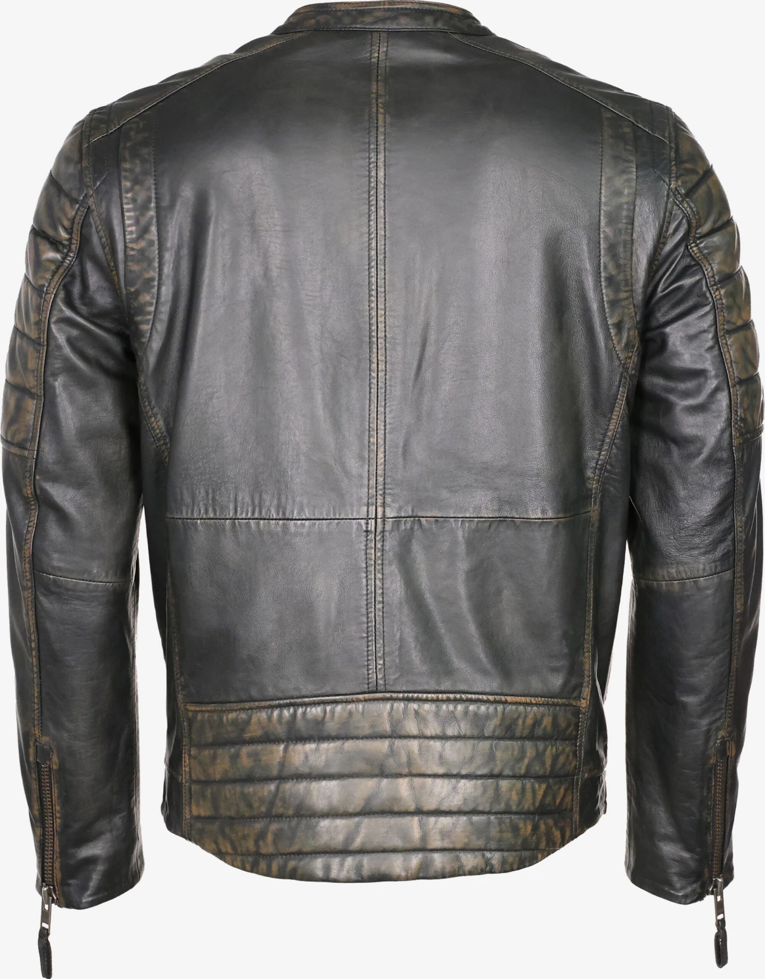 Mustang Leren Jassen Tussenjas Heren Donkergrijs 4 Mustang Leren Jassen Tussenjas Heren Donkergrijs - Afbeelding 2