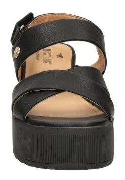Mustang Sandalen Met Sleehak - Zwart -Mustang Verkoop 5e9a177818bd436bba9e958cf9593a41