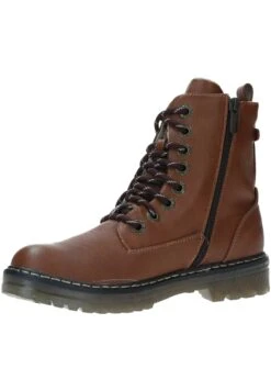 Mustang Enkellaarsjes Met Plateauzool - Brown