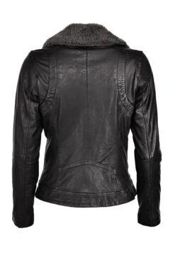 Mustang Weichem Kragen- Leren Jas - Black -Mustang Verkoop 60166ff34e584e16829b6ef02c2eaf5f