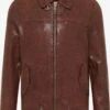Mustang Leren Jassen Tussenjas Heren Donkerbruin
