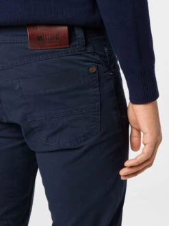 Mustang Pantalons Slimfit Broek Washington Heren Donkerblauw -Mustang Verkoop 65c51ad83353c44b393d45180a34da69