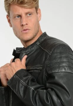 Mustang Leren Jas - BlackAnthra -Mustang Verkoop 683bc553334c42e5afe9915c2625a379