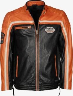 Mustang Leren Jassen Tussenjas Gunner Heren Zwart