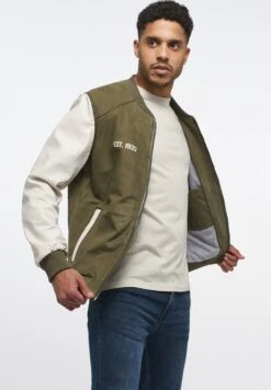 Mustang Leren Jas - Grün -Mustang Verkoop 68d6fd462f424915a55edcb4ef5da881