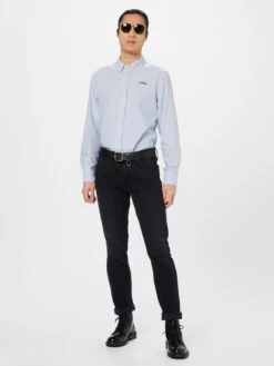 Mustang Casual Overhemden Regular Fit Overhemd Clemens Heren Navy / Lichtblauw -Mustang Verkoop 69e80b49808643b8cd1da85934b16e5c