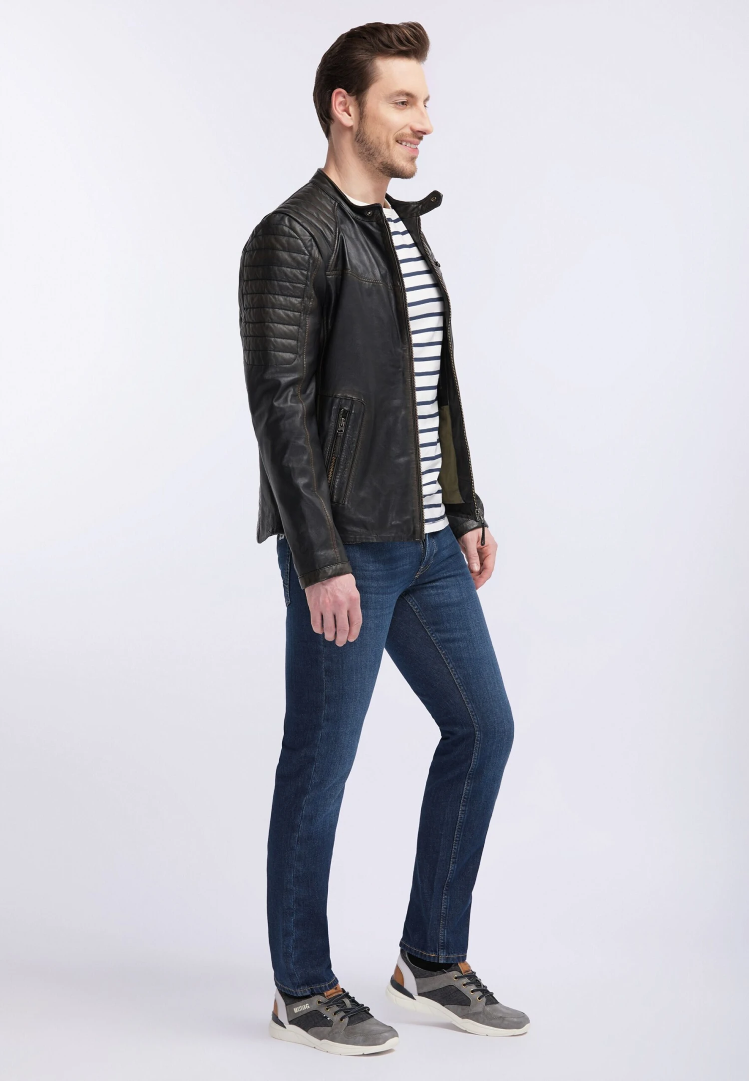 Mustang Leren Jassen Tussenjas Denis Heren Donkerbruin 8 Mustang Leren Jassen Tussenjas Denis Heren Donkerbruin - Afbeelding 6