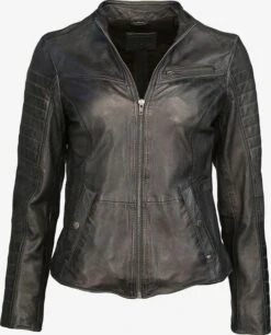 Mustang Leren Jassen Tussenjas Maida Dames Antraciet