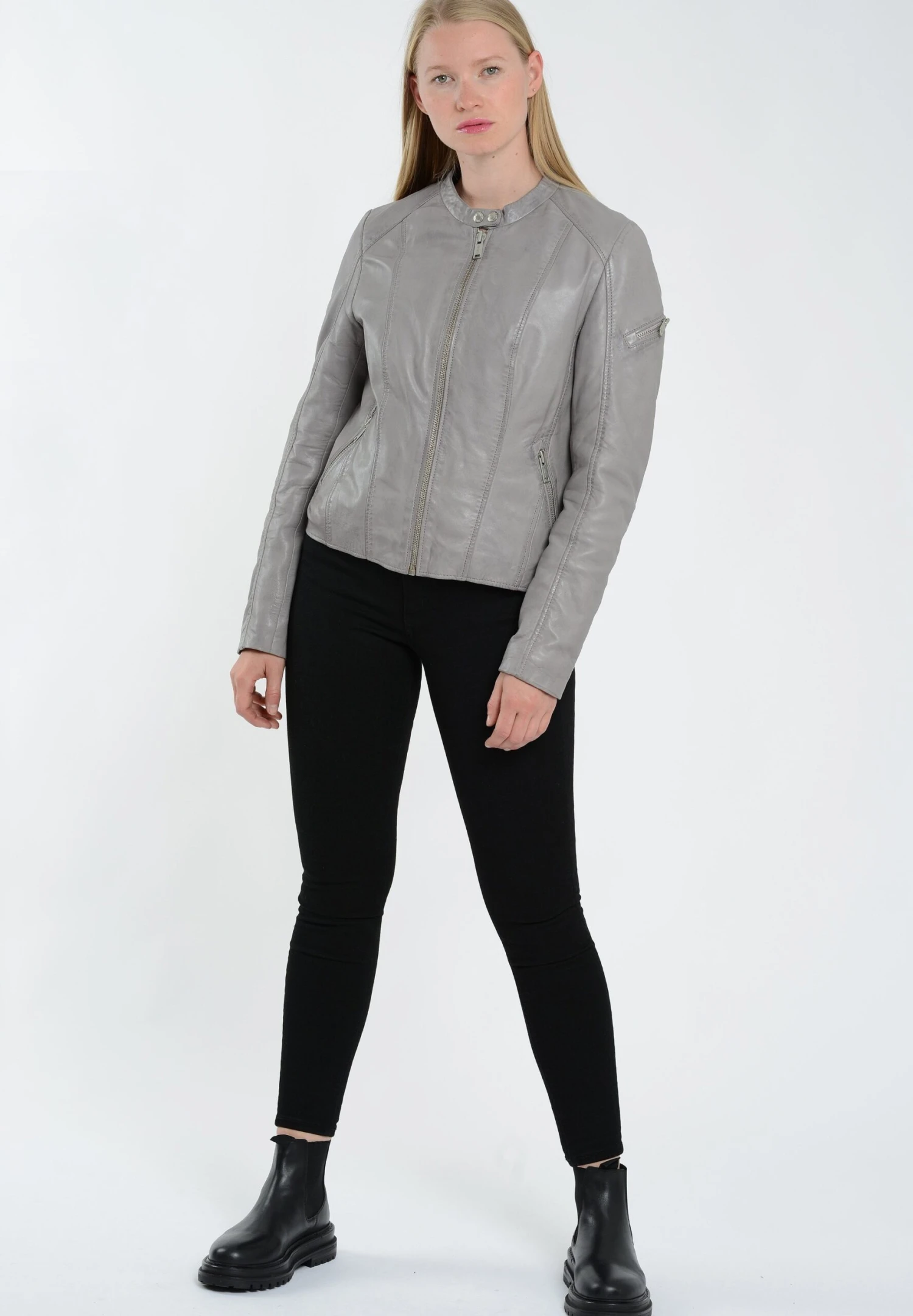 Mustang Leren Jas - Grey 4 Mustang Leren Jas - Grey - Afbeelding 2