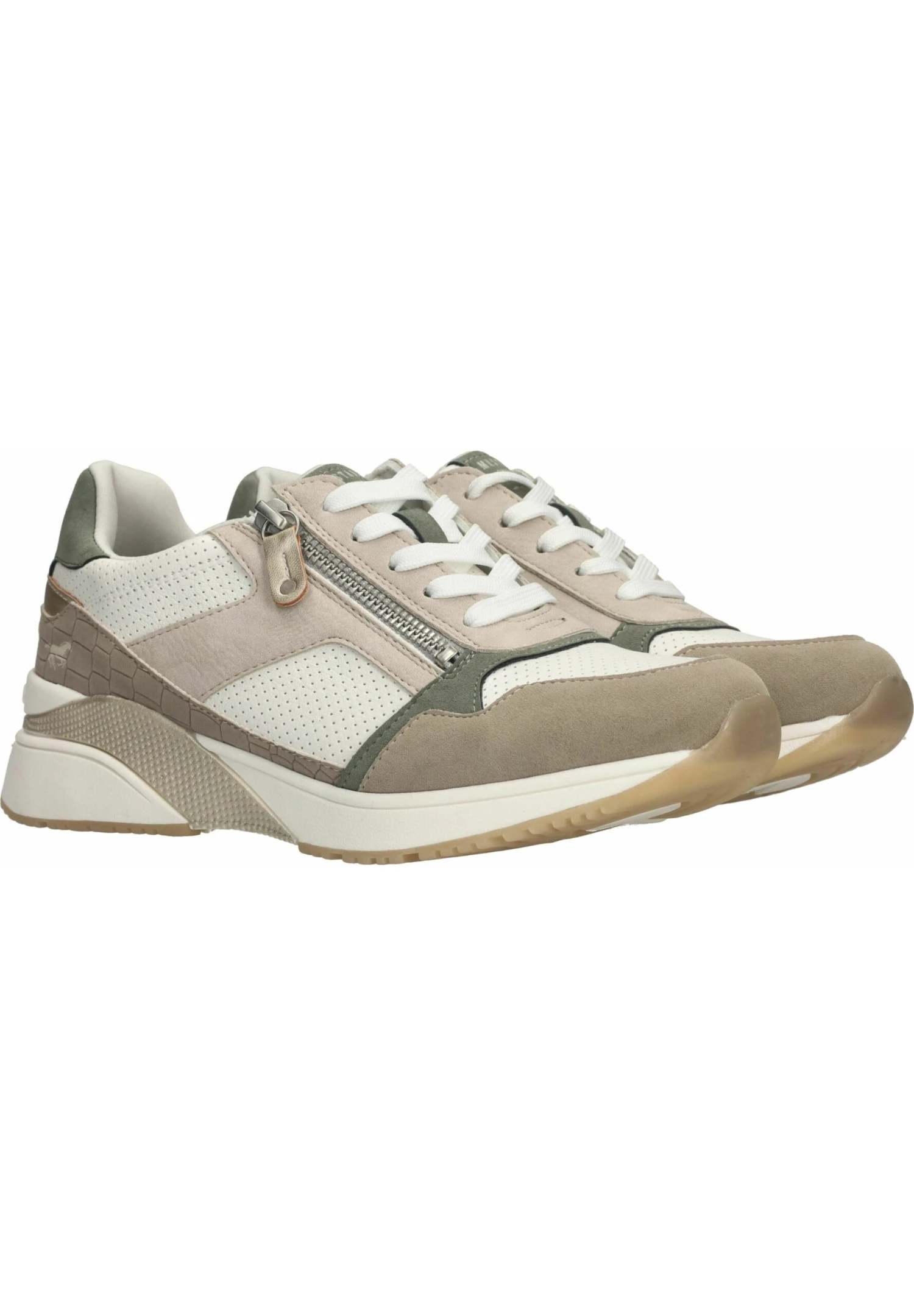 Mustang Sneakers Laag - Beige Weiss 4 Mustang Sneakers Laag - Beige Weiss - Afbeelding 2