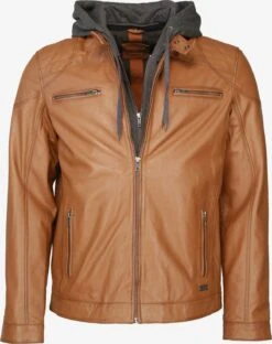 Mustang Leren Jassen Tussenjas Foster Heren Cognac