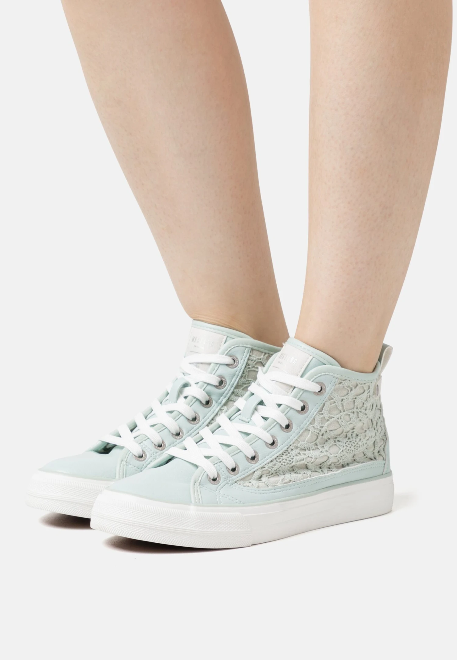 Mustang Sneakers Hoog - Mintgrün 3 Mustang Sneakers Hoog - Mintgrün