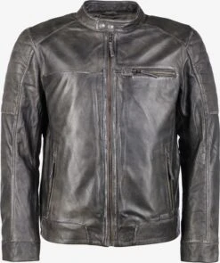 Mustang Leren Jassen Tussenjas James Heren Grijs