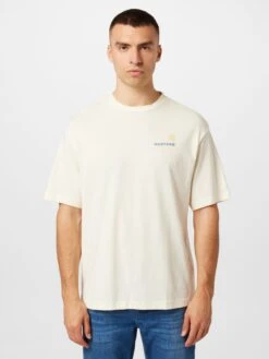 Mustang T-shirts Shirt Aidan Heren Ivoor -Mustang Verkoop 758cd6eb9a2fc22194547a2edf8253ab