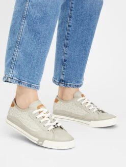 Mustang Casual Sneakers Sneakers Laag Dames Greige -Mustang Verkoop 78e408493d3809051ee38d08677410bf