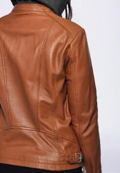 Mustang Lederjacke Mit Schnallen - Leren Jas - Cognac -Mustang Verkoop 7905524b712640139f9843bd80abbef0