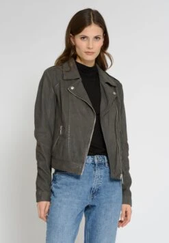 Mustang Leren Jas - Dark Grey