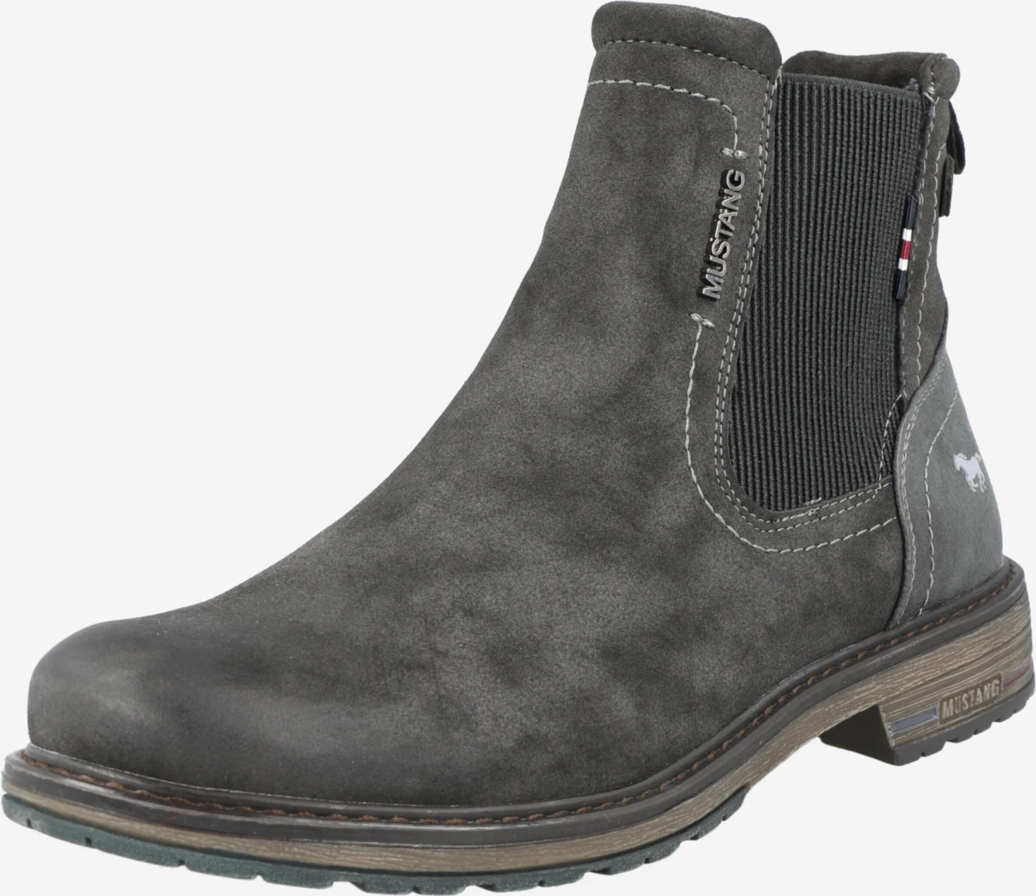 Mustang Enkelboots Chelsea Boots Heren Donkergrijs 3 Mustang Enkelboots Chelsea Boots Heren Donkergrijs