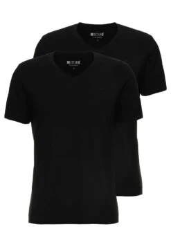 Mustang 2-Pack V-Neck - T-Shirt Basic - Black -Mustang Verkoop 7f3cad66d4054a8fbcce5750b8e0001e