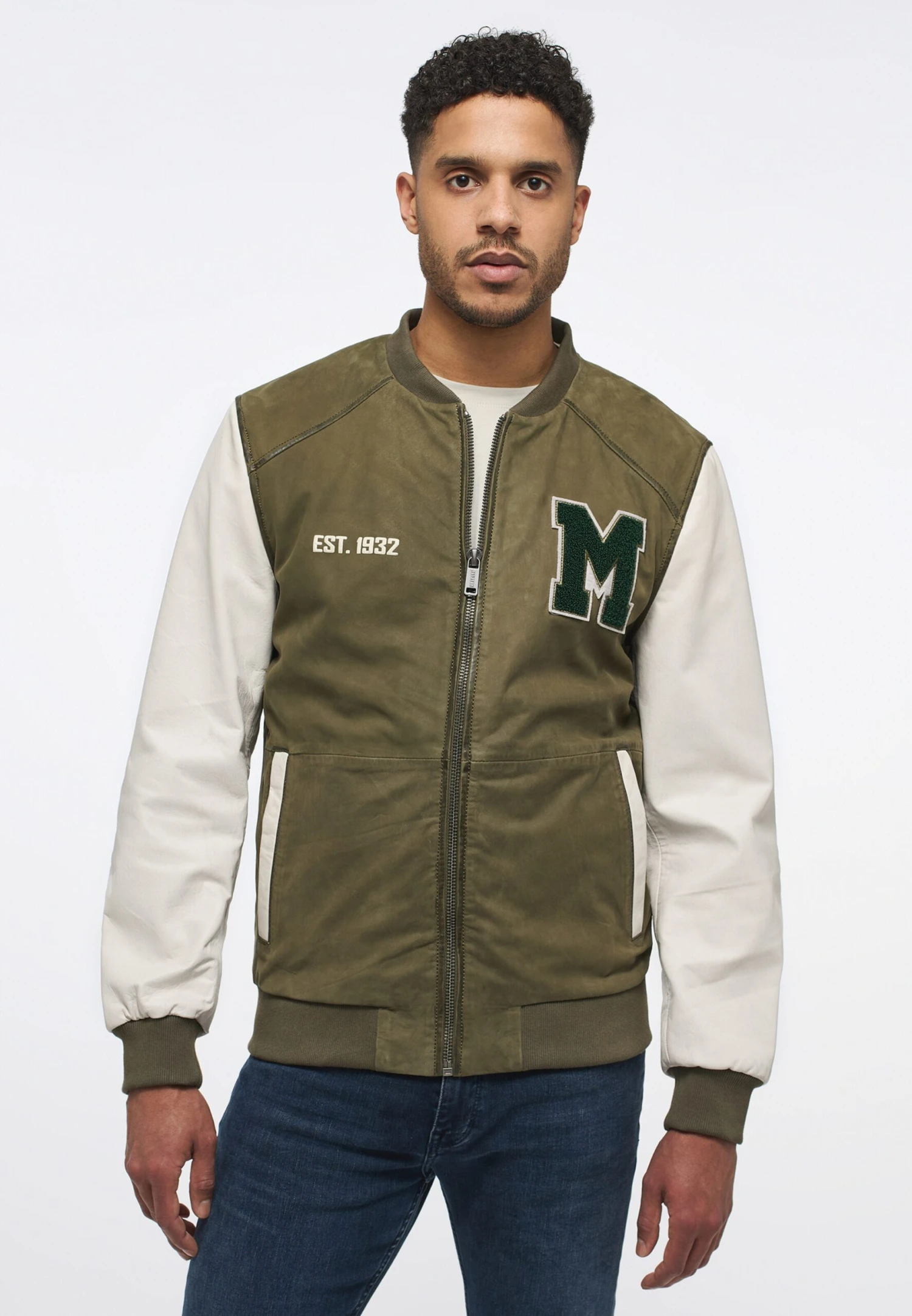 Mustang Leren Jassen Tussenjas Heren Olijfgroen 6 Mustang Leren Jassen Tussenjas Heren Olijfgroen - Afbeelding 4