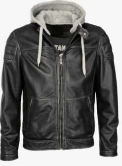 Mustang Leren Jassen Tussenjas Heren Zwart