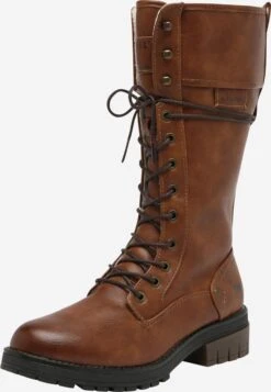 Mustang Laarzen Veterlaarzen Dames Karamel