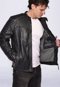 Mustang Leren Jassen Tussenjas Garry Heren Zwart -Mustang Verkoop 816d9ba2ef828dd9c9a41d23d44c6f0a