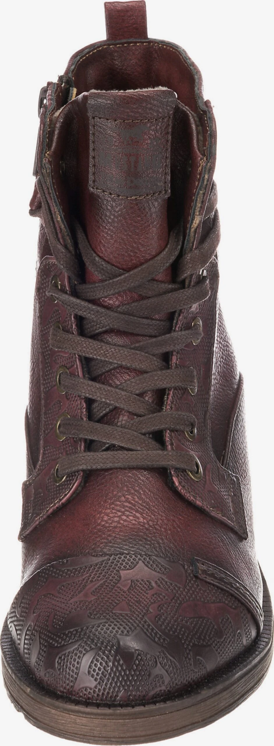 Mustang Enkellaarsjes Veterlaarsjes Dames Bordeaux 6 Mustang Enkellaarsjes Veterlaarsjes Dames Bordeaux - Afbeelding 4