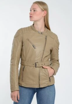 Mustang Leren Jas - Beige