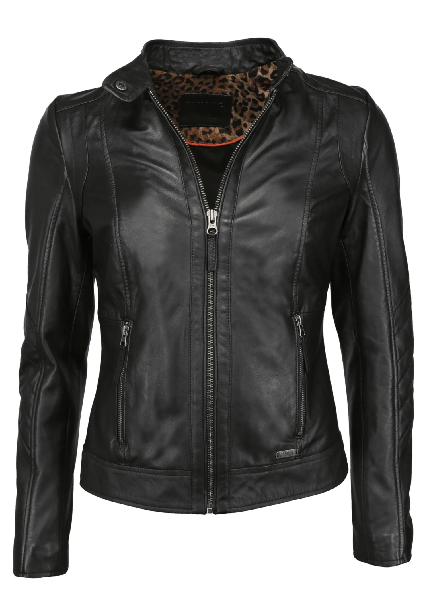 Mustang Mit Stehkragen- Leren Jas - Black 3 Mustang Mit Stehkragen- Leren Jas - Black