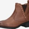 Mustang Enkellaarsjes Chelsea Boots Dames Oker / Donkerbruin