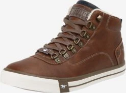Mustang Hoge Sneakers Sneakers Hoog Heren Donkerbruin