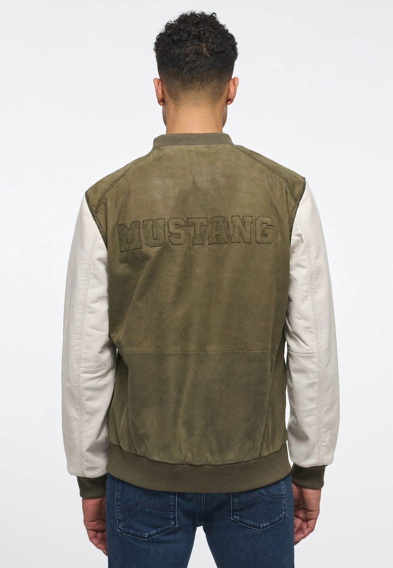 Mustang Leren Jassen Tussenjas Heren Olijfgroen 8 Mustang Leren Jassen Tussenjas Heren Olijfgroen - Afbeelding 6