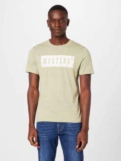 Mustang T-shirts Shirt Alex Heren Olijfgroen -Mustang Verkoop 88e8e182faf806a8b136309d2c4d1a4c