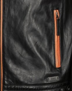 Mustang Leren Jassen Tussenjas Gunner Heren Zwart -Mustang Verkoop 89882b69059049688631c8da6561af44