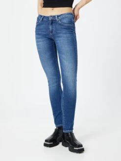 Mustang Jeans Slimfit Jeans Shelby Dames Blauw -Mustang Verkoop 8c019819ff4e68201896429dd5f120a7
